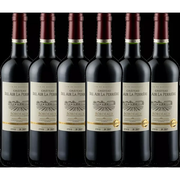 6er Vorteils-Weinpaket - Vin du Bordeaux AOC - Château Bel Air La Perriere