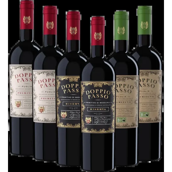 Assortiment de Primitivo de Doppio Passo - coffret découverte 6 bouteilles