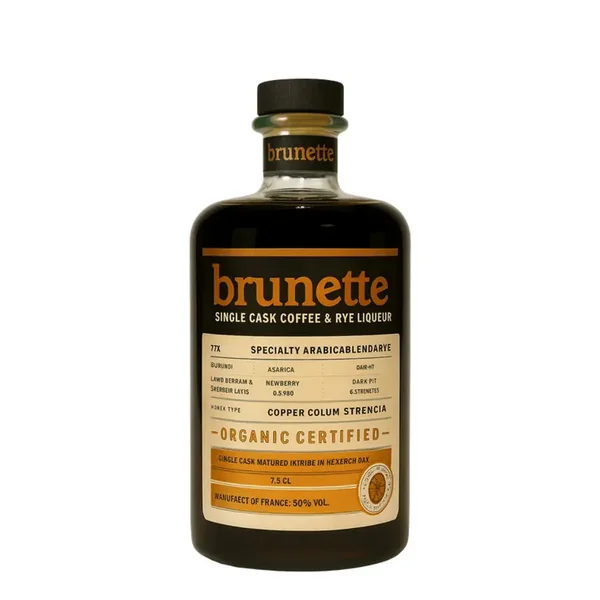 BRUNETTE Single Cask Coffee & Rye Liqueur 35% - 0.7 - France - Maison du Whisky
