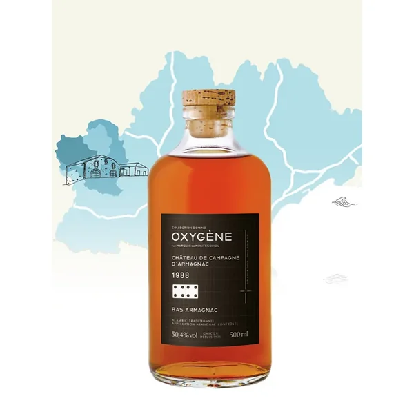 CHTEAU DE CAMPAGNE D’ARMAGNAC 1988 Collection Domino by Marquis de Montesquiou Itinéraires 50,4% - 0.5 - France - Maison du Whisky