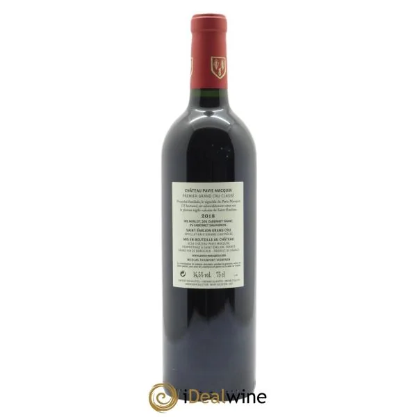 Château Pavie Macquin 1er Grand Cru Classé B (CBO à partir de 6 bts) 2018