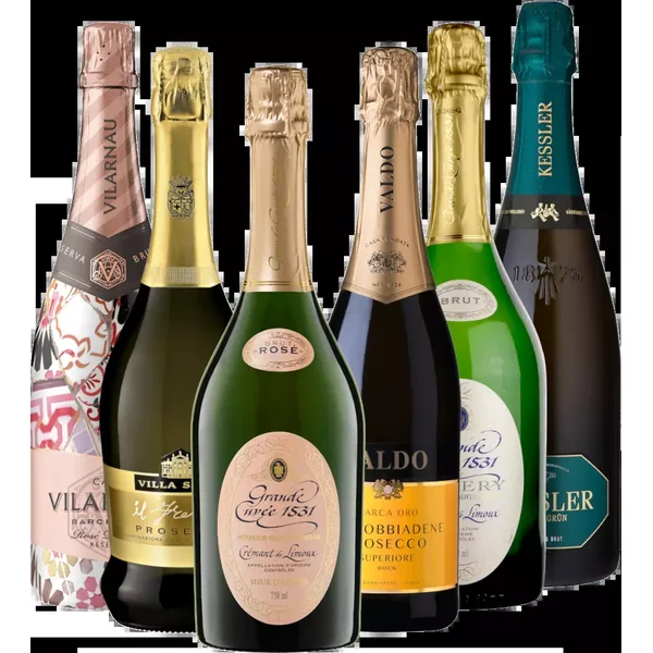 coffret de dégustation de 6 vins - Notre voyage pétillant à travers l'Europe