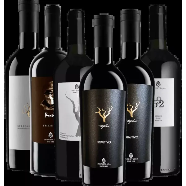 Pack découverte de 6 bouteilles - vins rouges italiens de la Cantina Sampietrana